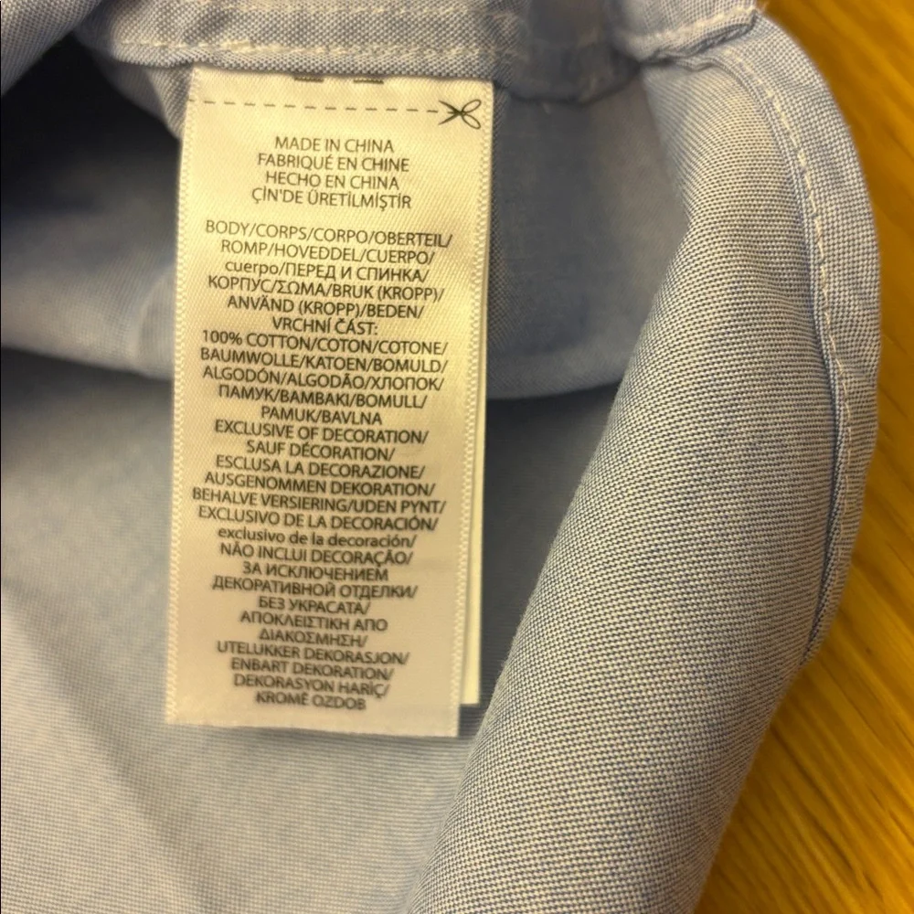 Ralph Lauren Boys Light Blue Slim Fit Button Down Shirt - size 5